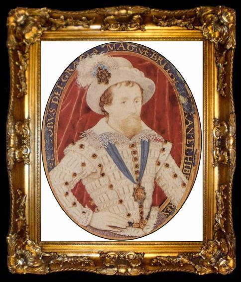 framed  Nicholas Hilliard James I, ta009-2